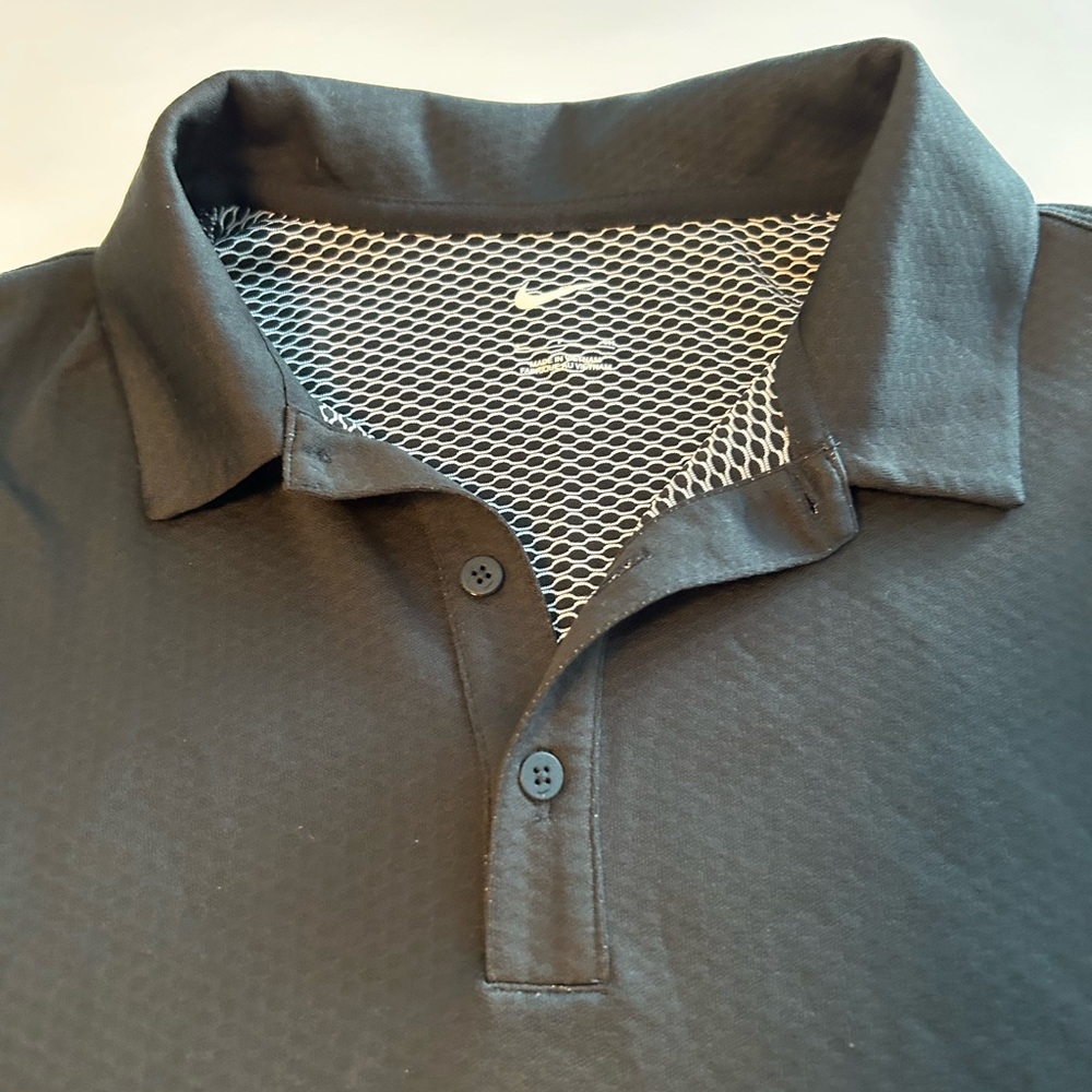 Nike Golf Polo Shirt for Men, Black, Collared, Short Sleeve, IGP Logo, Mens Sz S - Picture 3 of 10